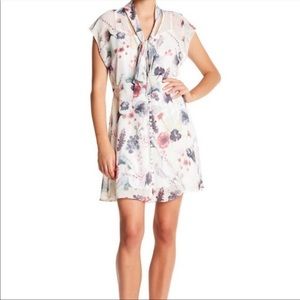 Haute Hippie floral dress with neck tie